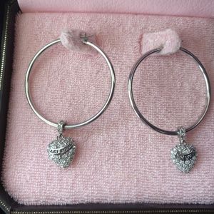 Juicy Couture hoop charm earrings